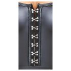 Cottelli - fényes miniruha rakott szoknyával (fekete)