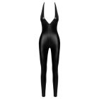 / Noir - mélyen dekoltált, nyakpántos overall (fekete)