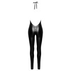 / Noir - mélyen dekoltált, nyakpántos overall (fekete)