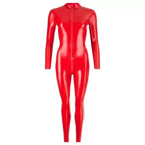LATEX - hosszúujjú női overál (piros)