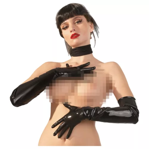 Late X hosszú, unisex kesztyű (fekete)