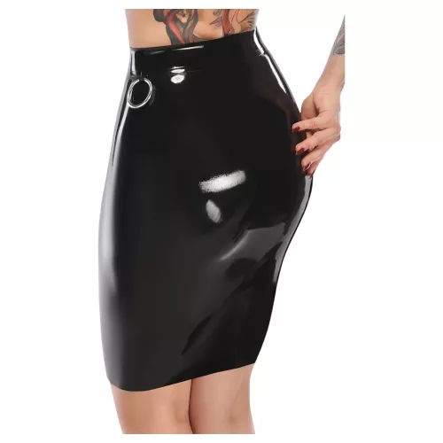 / LATEX - latex midiszoknya (fekete)