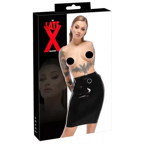 / LATEX - latex midiszoknya (fekete)
