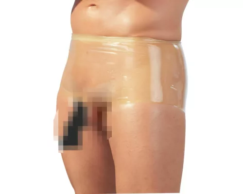 LATEX - boxer + péniszköpeny (natúr)