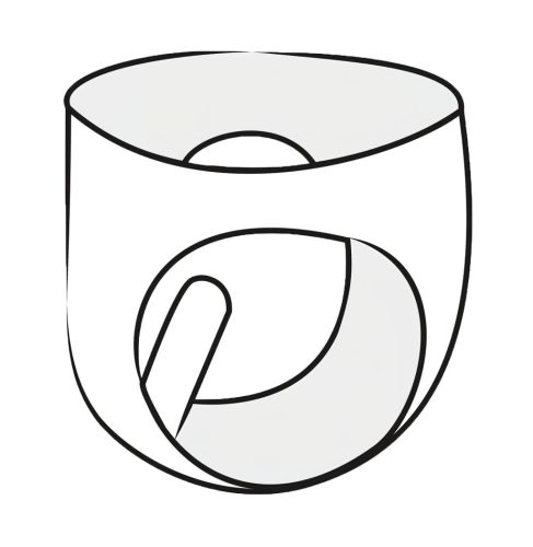 LATEX - női bugyi hüvelyóvszerrel (fekete)