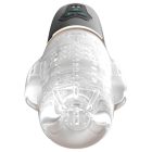 Funny Me Rocket Cup - szívó-rezgő maszturbátor (átlátszó-fekete)