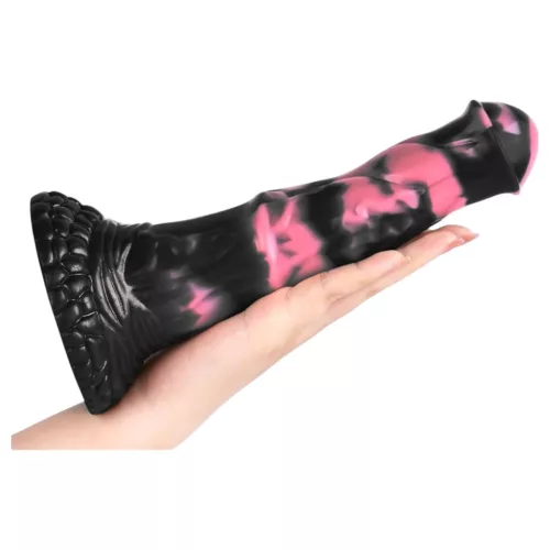 Bad Horse - szilikon ló pénisz dildó - 18cm (fekete-pink)