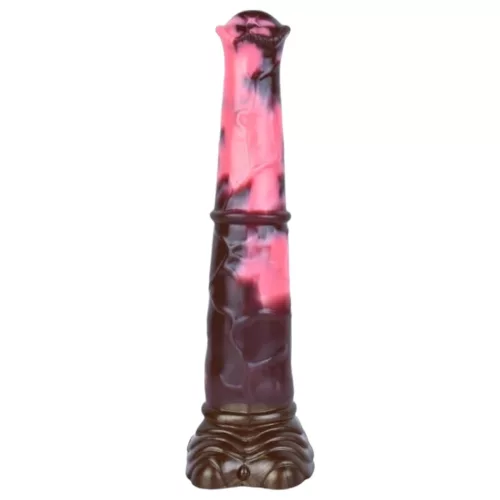 Bad Horse - szilikon ló pénisz dildó - 24cm (barna-pink)