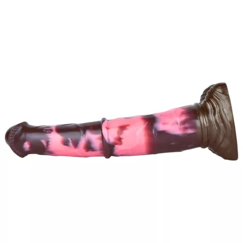 Bad Horse - szilikon ló pénisz dildó - 24cm (barna-pink)