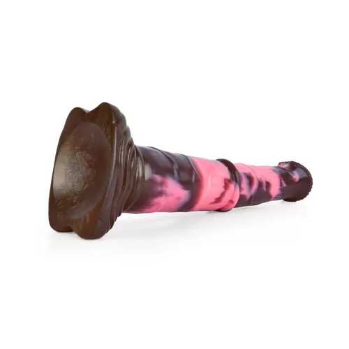 Bad Horse - szilikon ló pénisz dildó - 24cm (barna-pink)