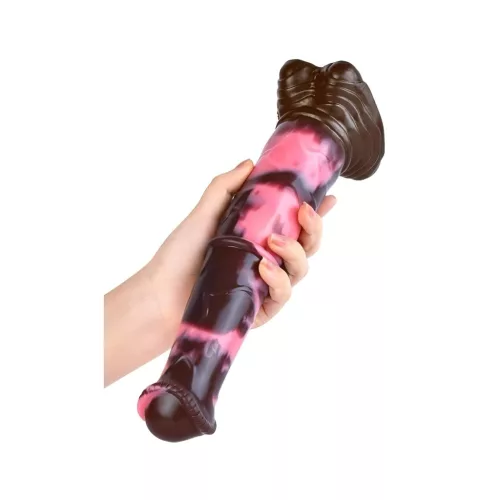 Bad Horse - szilikon ló pénisz dildó - 24cm (barna-pink)
