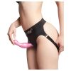 Strap-on-me Curvy S - hullámos, tapadókorongos dildó (pink)