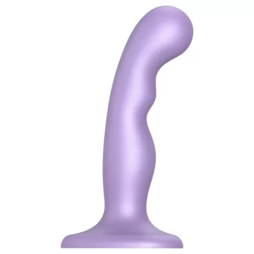 Strap-on-me P&G S - hajlított, tapadókorongos dildó (lila)