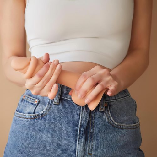 Strap-on-me S - kétrétegű, tapadókorongos dildó (natúr)