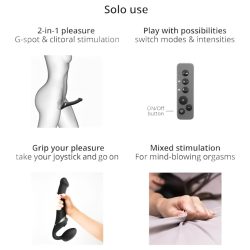   Strap-on-me S - felcsatolható, léghullámos vibrátor - (kék)