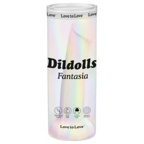 / Dildolls Fantasia - tapadókorongos szilikon dildó (csíkos)