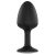 Dorcel Geisha Plug Diamond M - fehér köves anál plug (fekete)