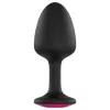 / Dorcel Geisha Plug Ruby L - pink köves anál plug (fekete)