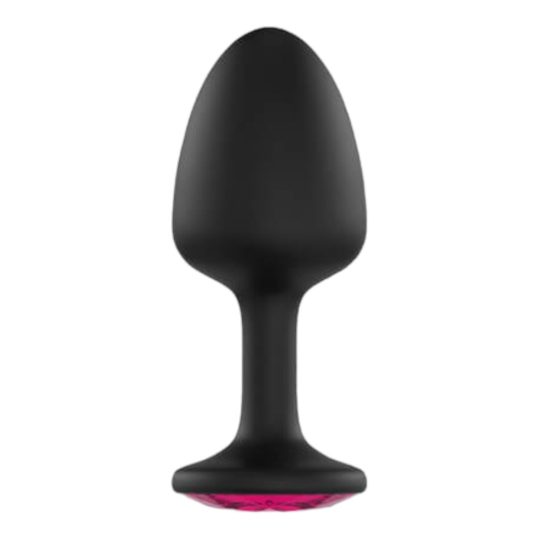 Dorcel Geisha Plug Ruby L - pink köves anál dildó (fekete)