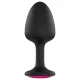 / Dorcel Geisha Plug Ruby L - pink köves anál plug (fekete)