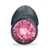 / Dorcel Geisha Plug Ruby L - pink köves anál plug (fekete)
