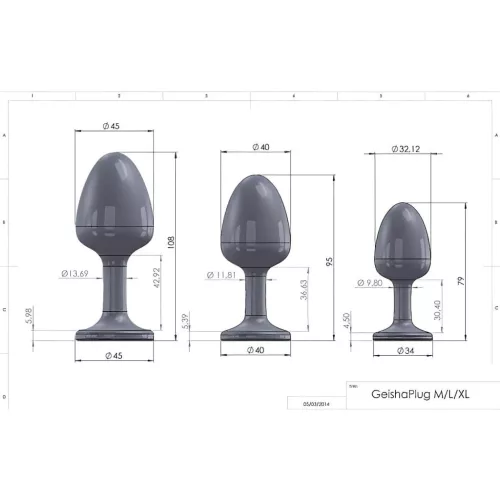 / Dorcel Geisha Plug Ruby L - pink köves anál plug (fekete)