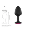 / Dorcel Geisha Plug Ruby L - pink köves anál plug (fekete)
