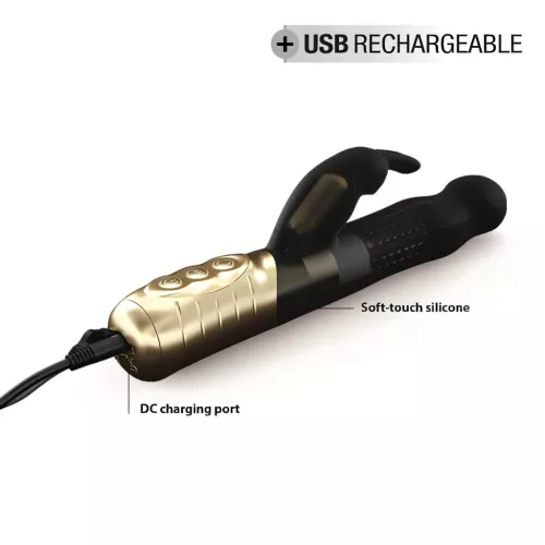 / Dorcel Baby Rabbit 2.0 - csiklókaros vibrátor (fekete-arany)