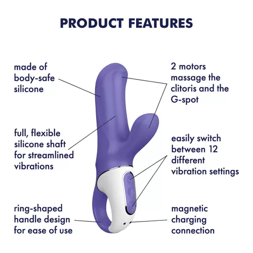 Satisfyer Magic Bunny - vízálló csiklókaros vibrátor (kék)
