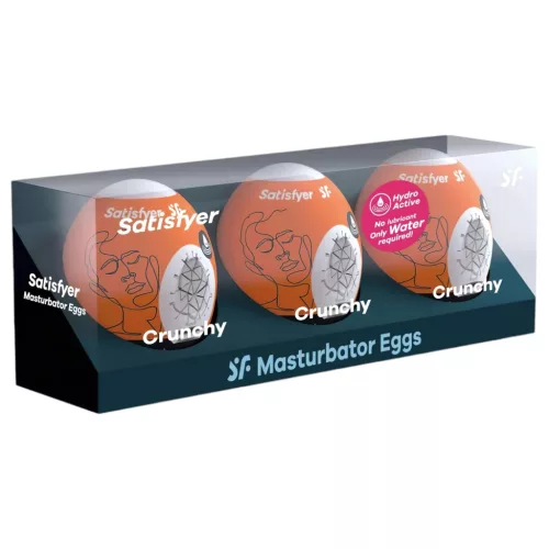 Satisfyer Egg Crunchy - tojás maszturbátor szett (3db)