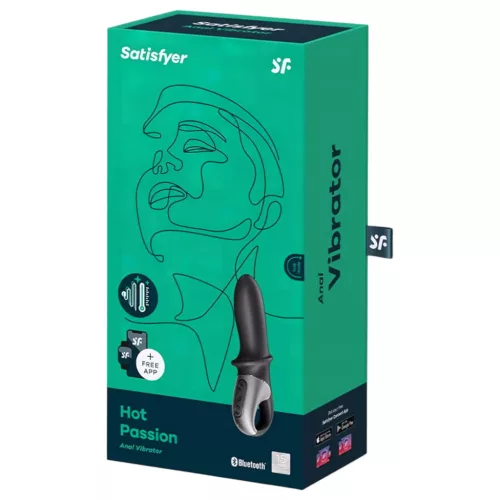Satisfyer Hot Passion – App-vezérelt melegítő análvibrátor (fekete)