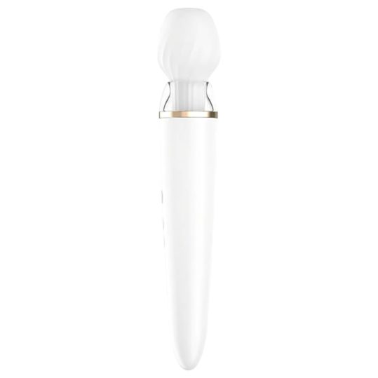 Satisfyer Double Wand-er - okos masszírozó vibrátor (fehér)