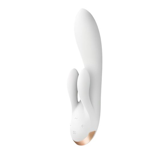 Satisfyer Double Flex - okos, dupla csiklókaros vibrátor (fehér)