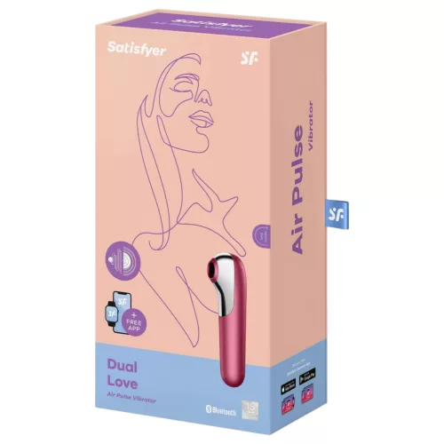 Satisfyer Dual Love – App-vezérelt csiklóvibrátor (piros)