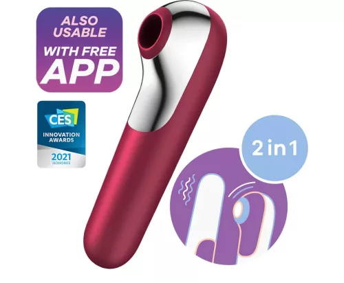 Satisfyer Dual Love – App-vezérelt csiklóvibrátor (piros)