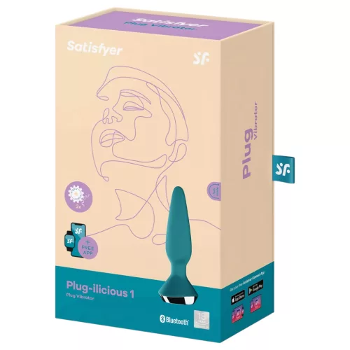 Satisfyer Plug-ilicious 1 – App-vezérelt análvibrátor (zöld)