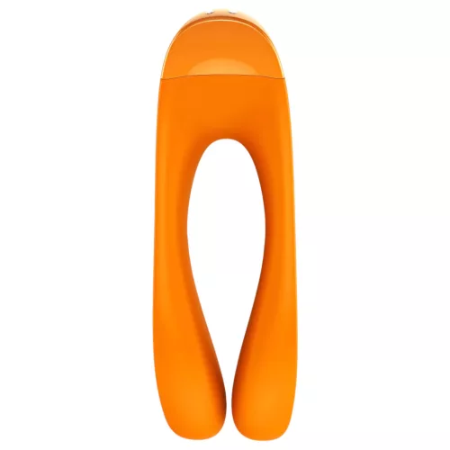 Satisfyer Candy Cane - akkus, vízálló kétágú vibrátor (narancs)