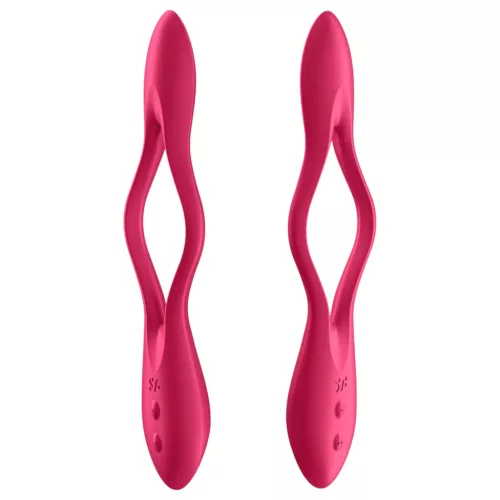 Satisfyer Elastic Joy - akkus, flexibilis párvibrátor (piros)