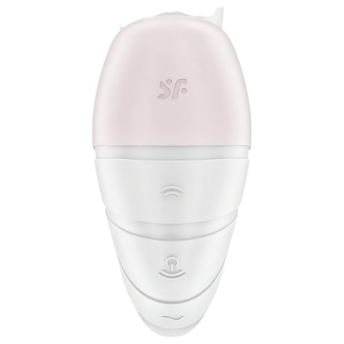 Satisfyer Supernova - akkus, léghullámos 2in1 vibrátor (fehér)