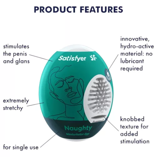 Satisfyer Egg Naughty - tojás maszturbátor (1db)