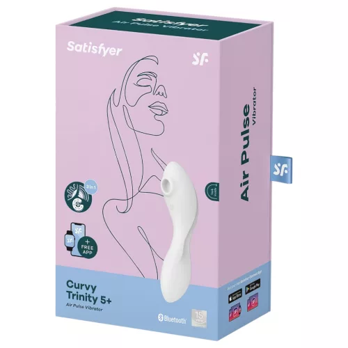 Satisfyer Curvy Trinity 5+ - okos 2in1 vibrátor (fehér)