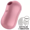 Satisfyer Cotton Candy - léghullámos csikló vibrátor (korall)