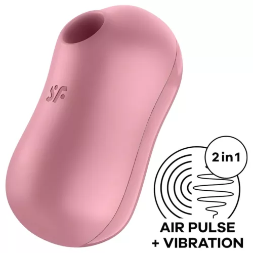 Satisfyer Cotton Candy - léghullámos csikló vibrátor (korall)