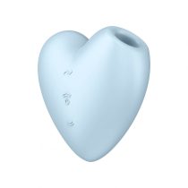   Satisfyer Cutie Heart - akkus, léghullámos csikló vibrátor (kék)