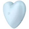 Satisfyer Cutie Heart - akkus léghullámos csikló vibrátor (kék)