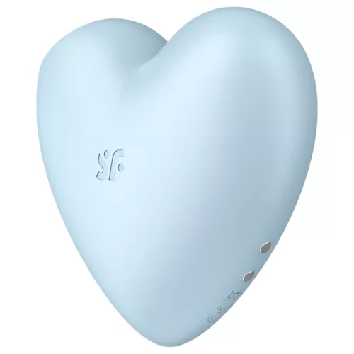 Satisfyer Cutie Heart - akkus léghullámos csikló vibrátor (kék)