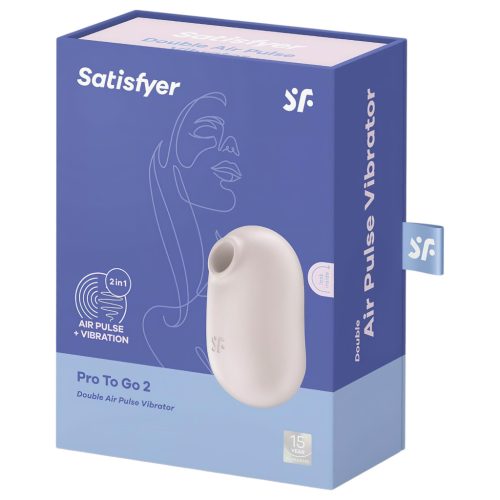 Satisfyer Pro To Go 2 - léghullámos csiklóizgató (bézs)