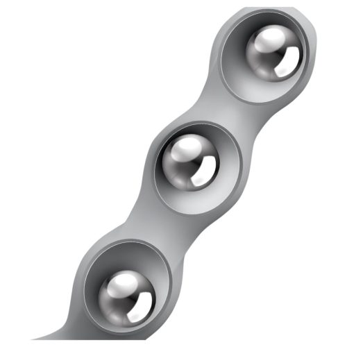 Satisfyer Triple Ball-R - gyöngyös dildó (szürke)