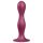 Satisfyer Double Ball-R - tapadókorongos súlyozott dildó (piros)