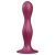 Satisfyer Double Ball-R - tapadótalpas súlyozott dildó (piros)